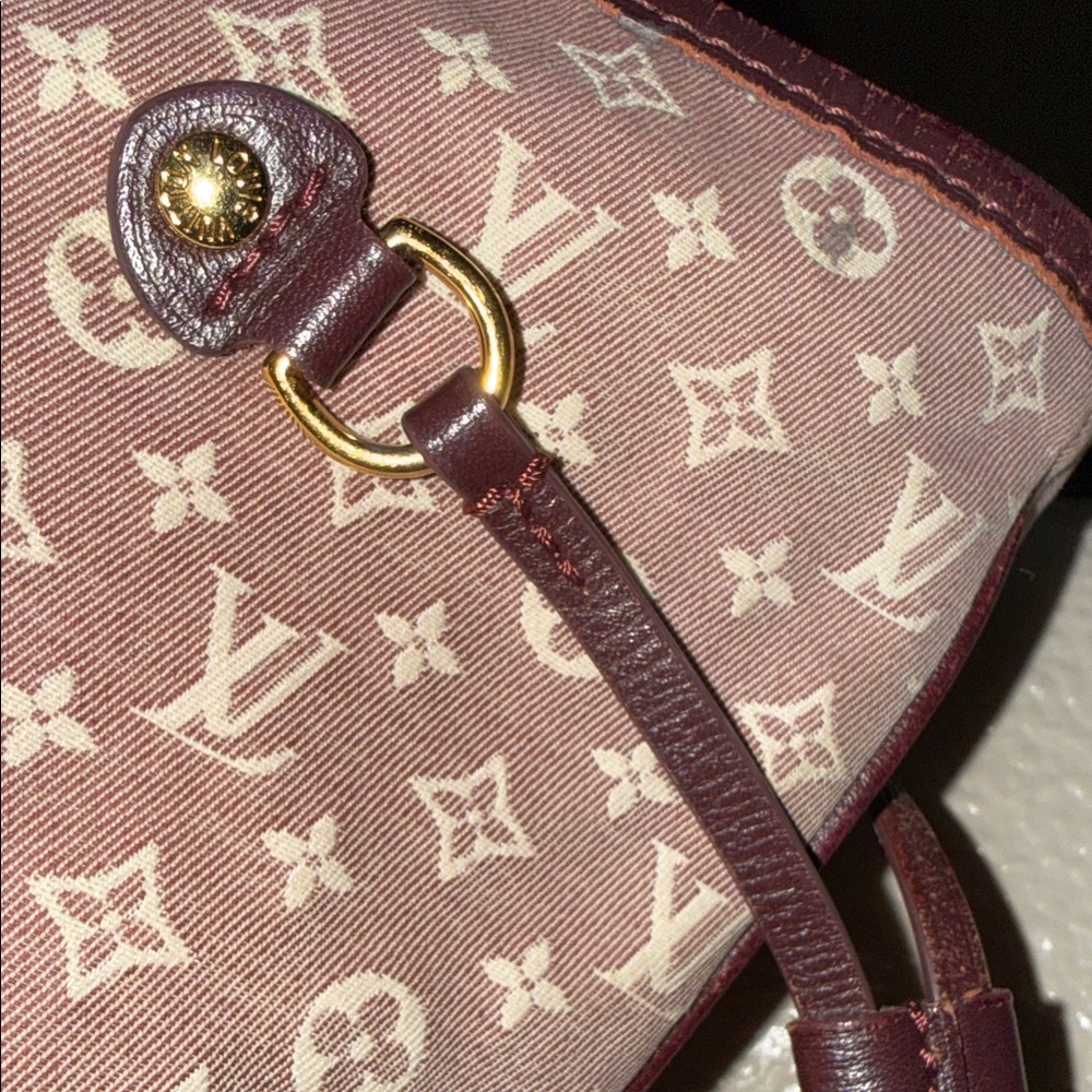 Louis Vuitton Pink & Brown mini Lin neverfull MM Monogram SEPHIA Tote IDYLLE - Picture 10 of 17